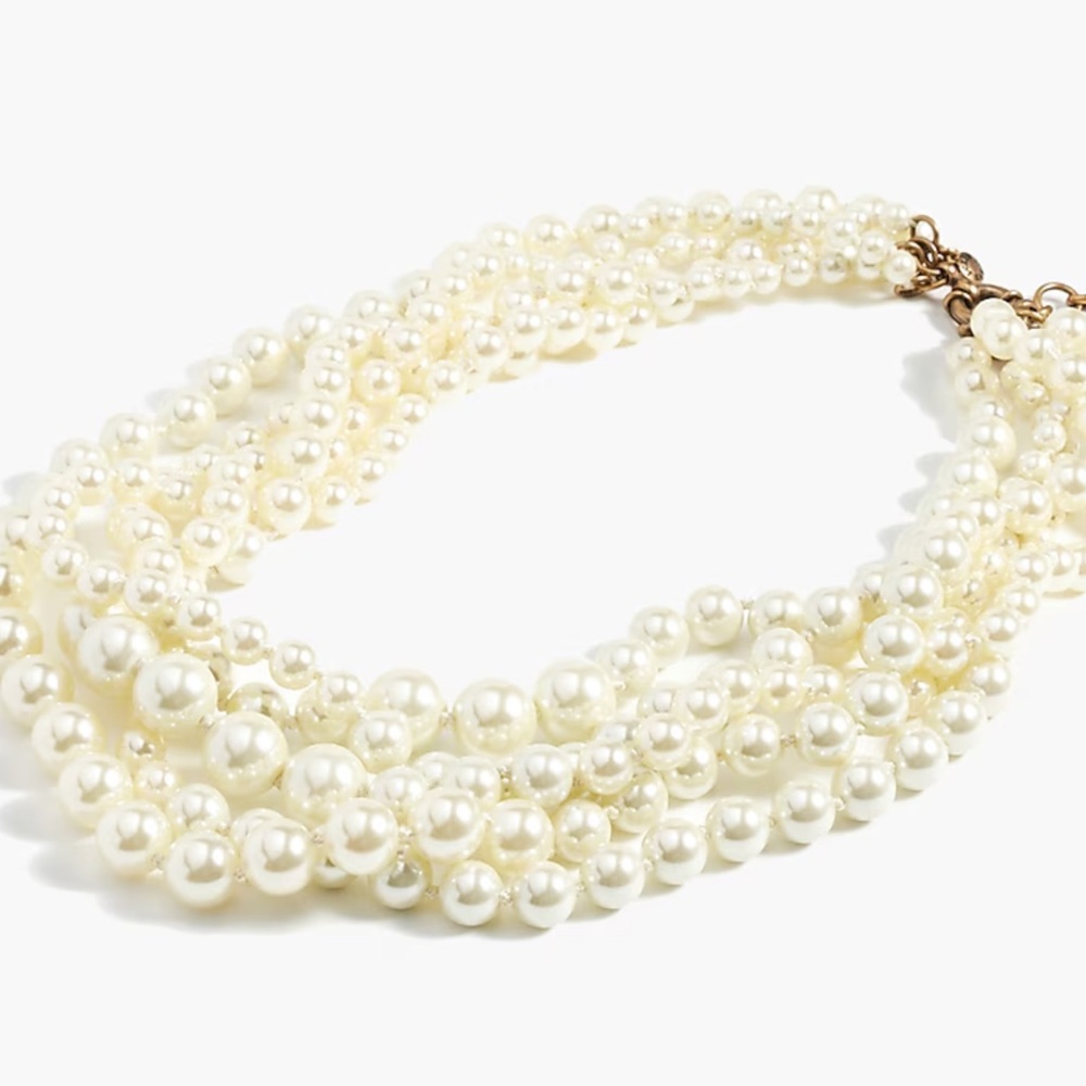 J.Crew Pearl Twisted Hammock Necklace (Pre-Owned)